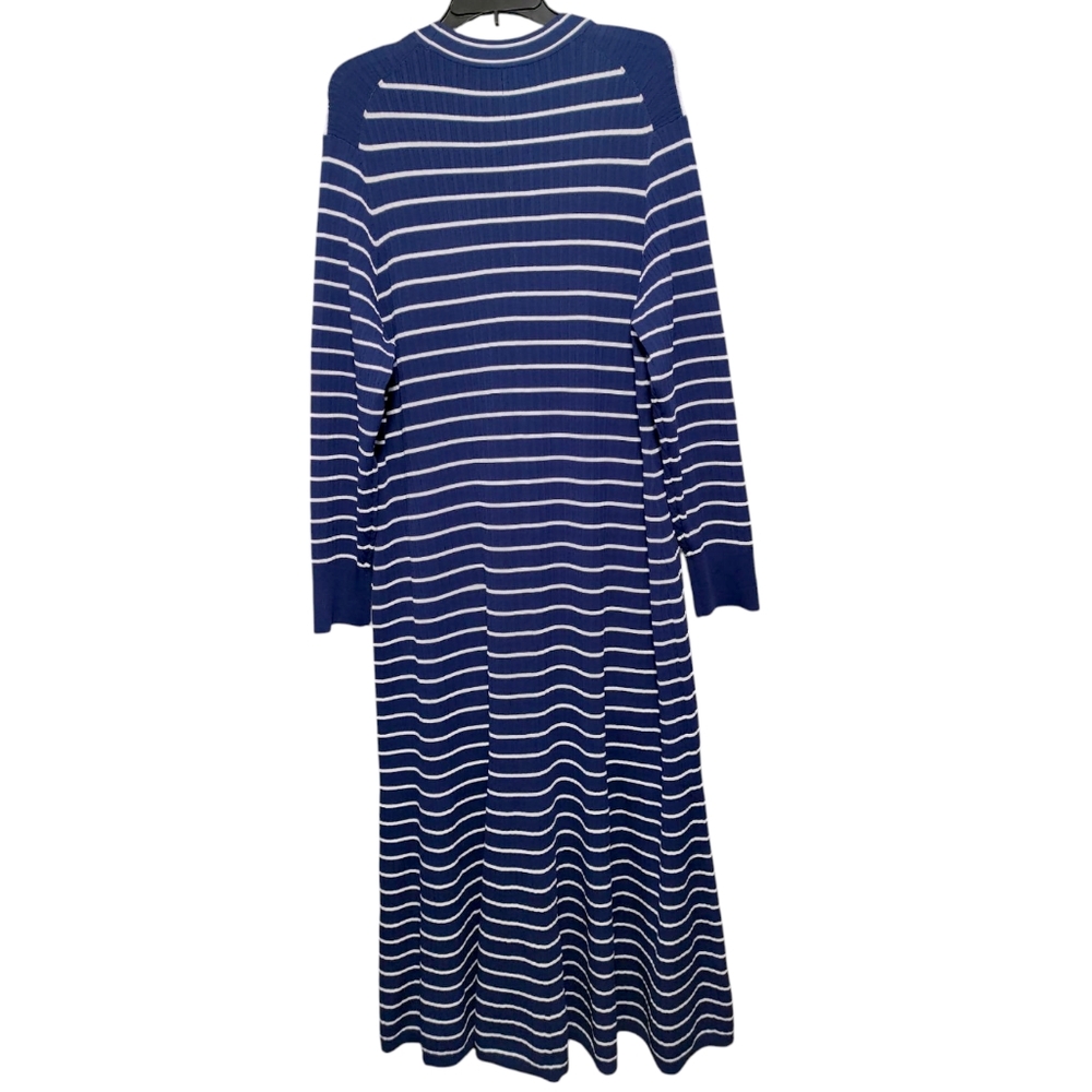 J. Crew Navy Blue Striped Button Up Sweater Dress Women's Plus Size 3X - Picture 4 of 10